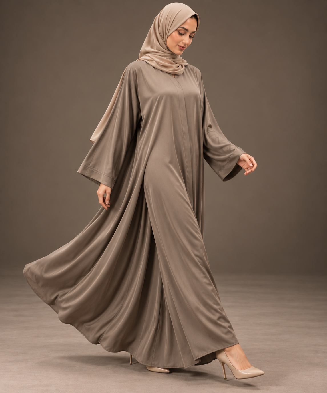 Dark Cream Abaya