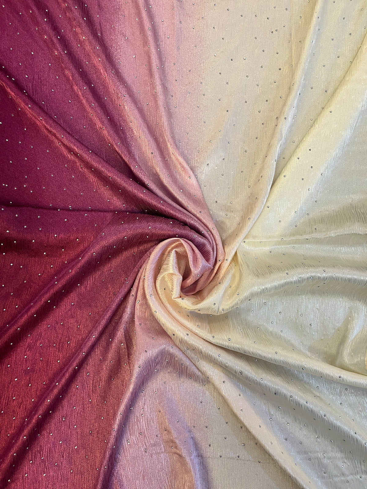 HIJAB | Double-Shaded Pink and White Harmony Silk.