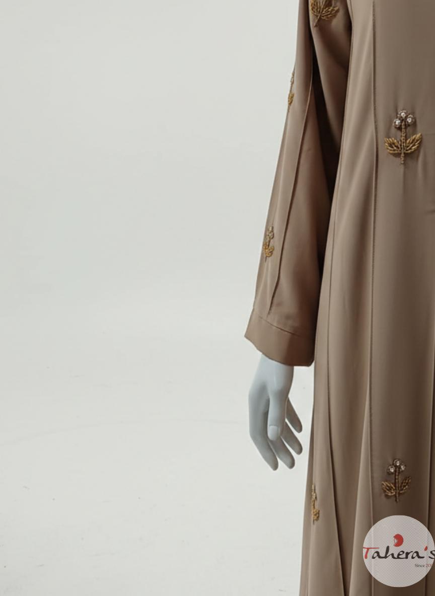 Light Brown Maxi Abaya (Hand Work Embroidery)