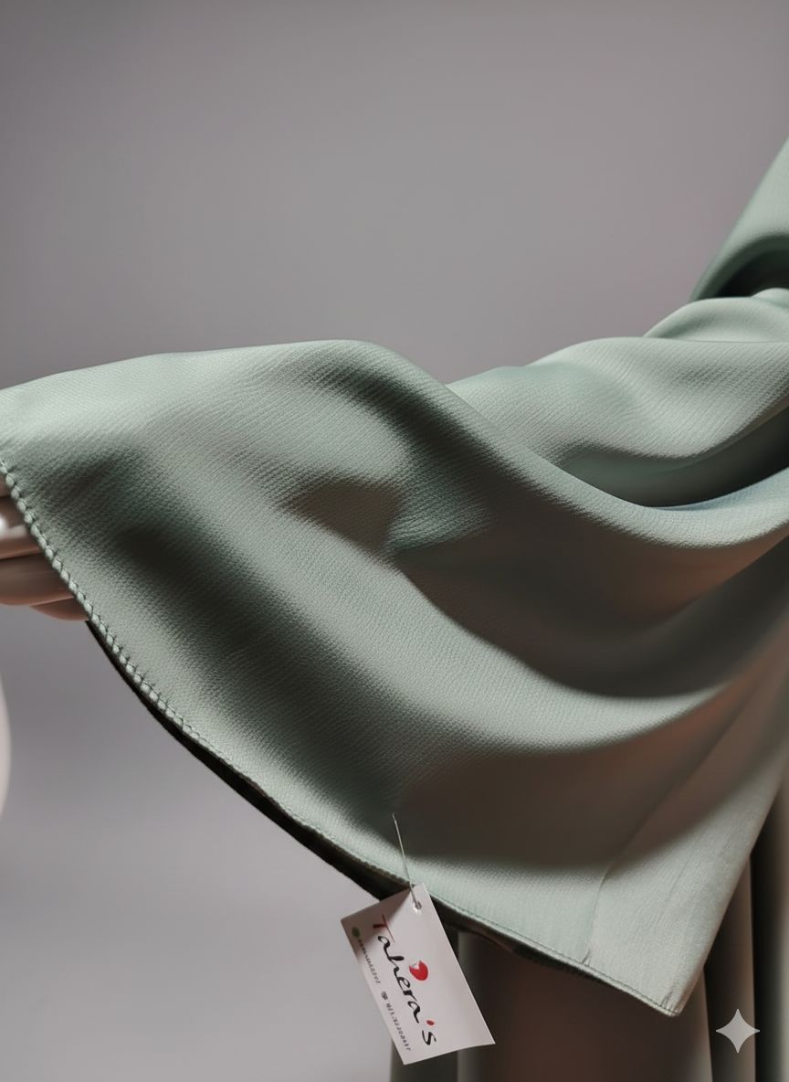 Pista Green Abaya Front Open