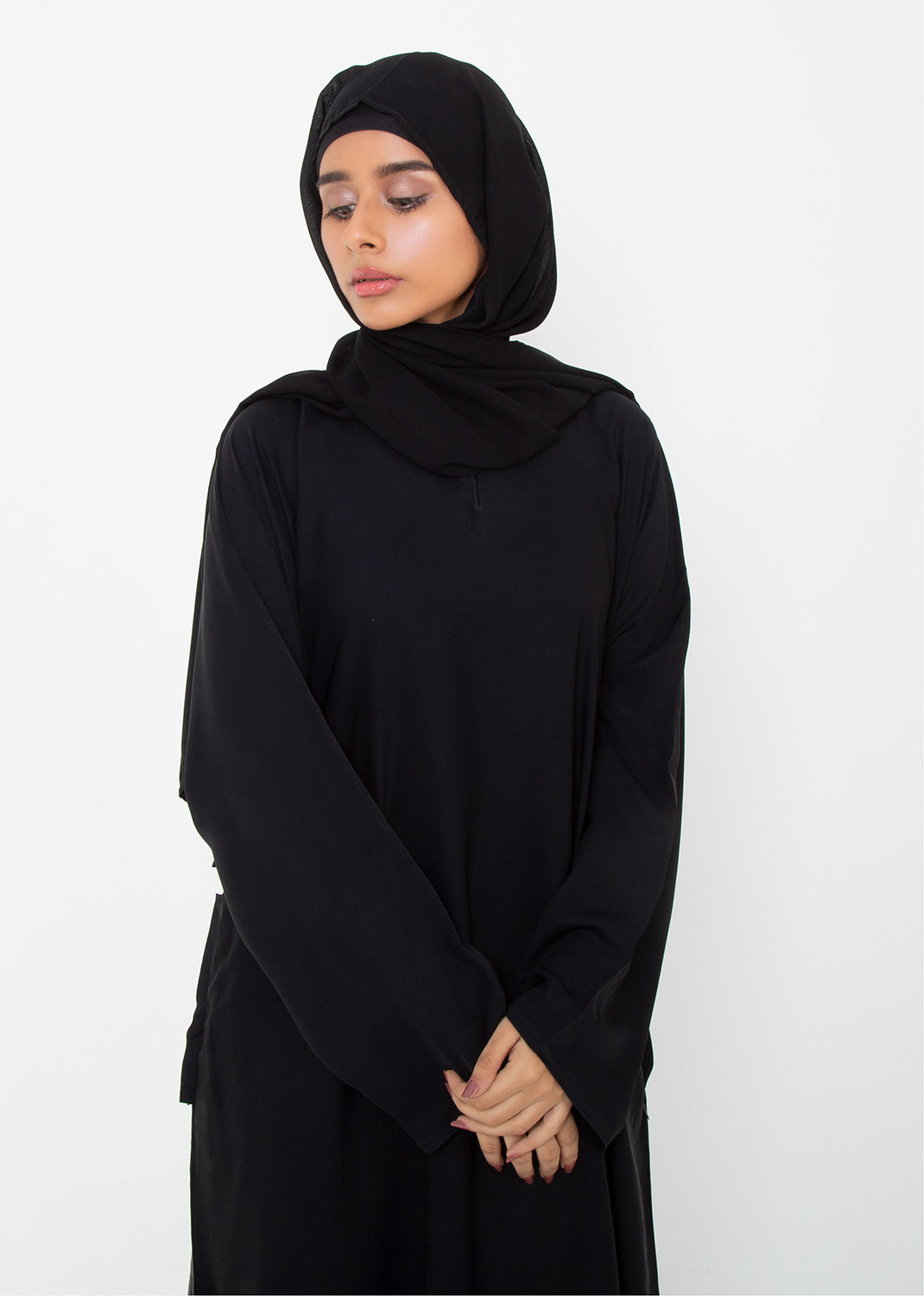 Black Basic Front-Closed Abaya