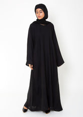 Black Basic Front-Closed Abaya
