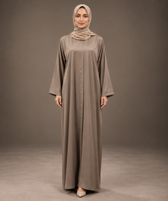 Dark Cream Abaya — Tahera's modest wear Pakistan
