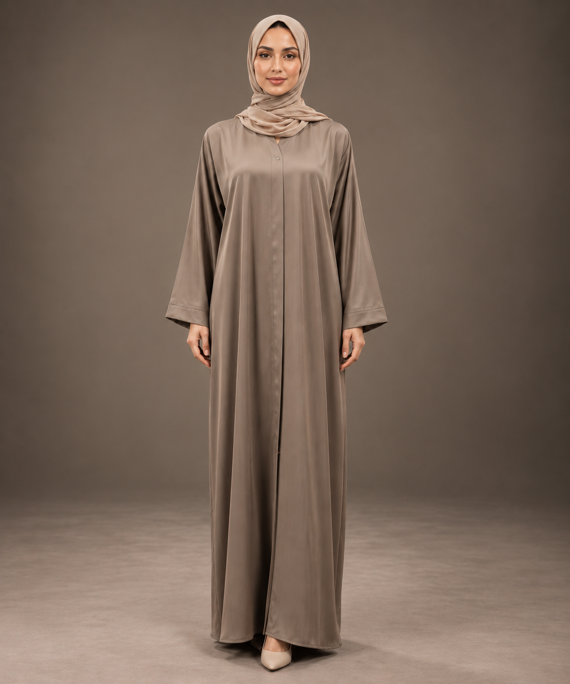 Dark Cream Abaya
