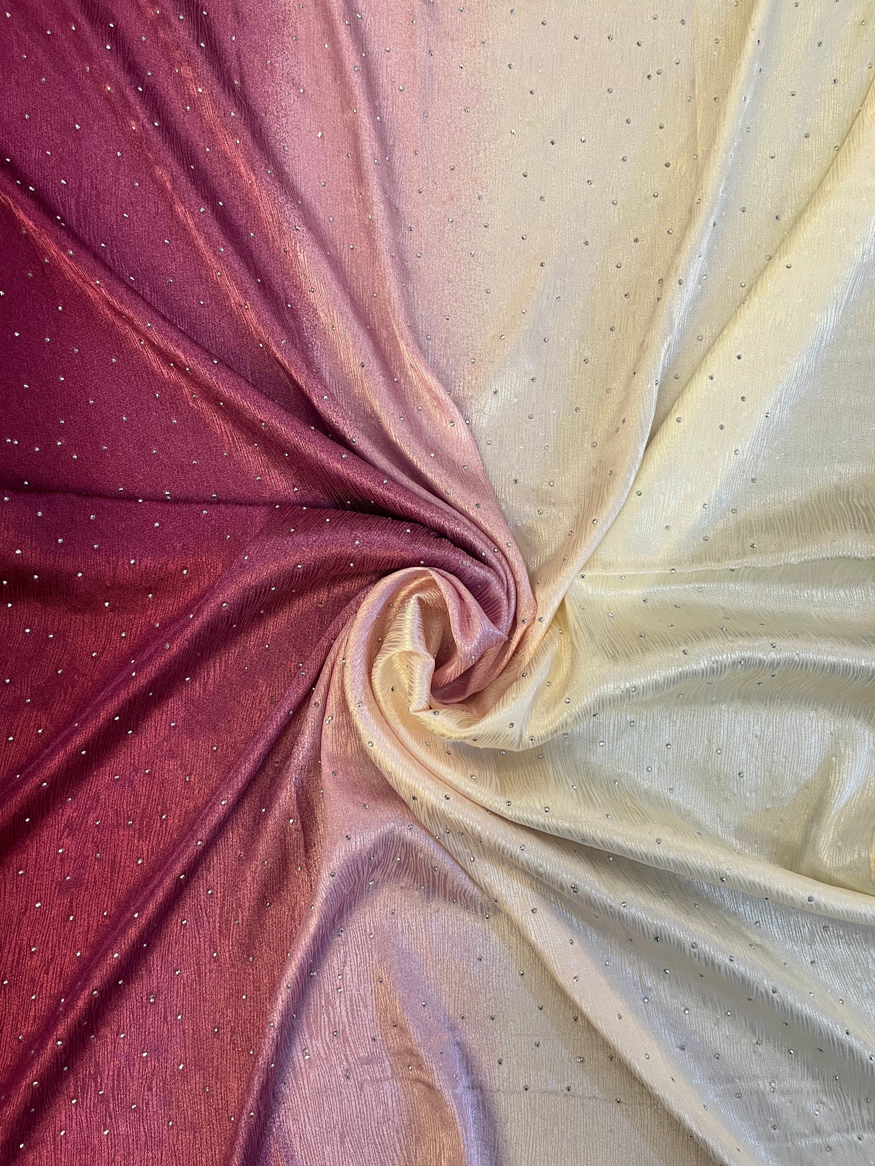 HIJAB | Double-Shaded Pink and White Harmony Silk.