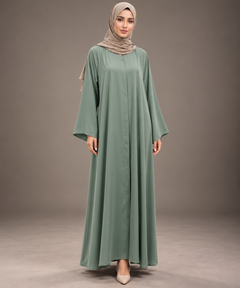 Pistachio Green Abaya — Tahera's modest wear Pakistan
