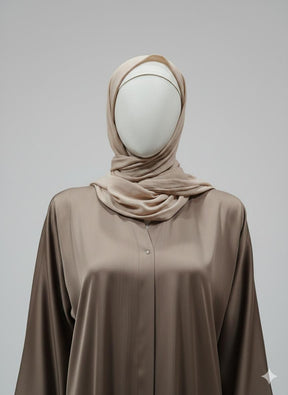 Coffee Abaya Front Open