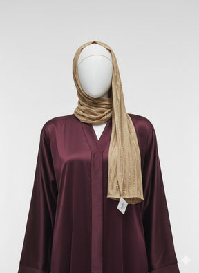 Purple Abaya Front Open