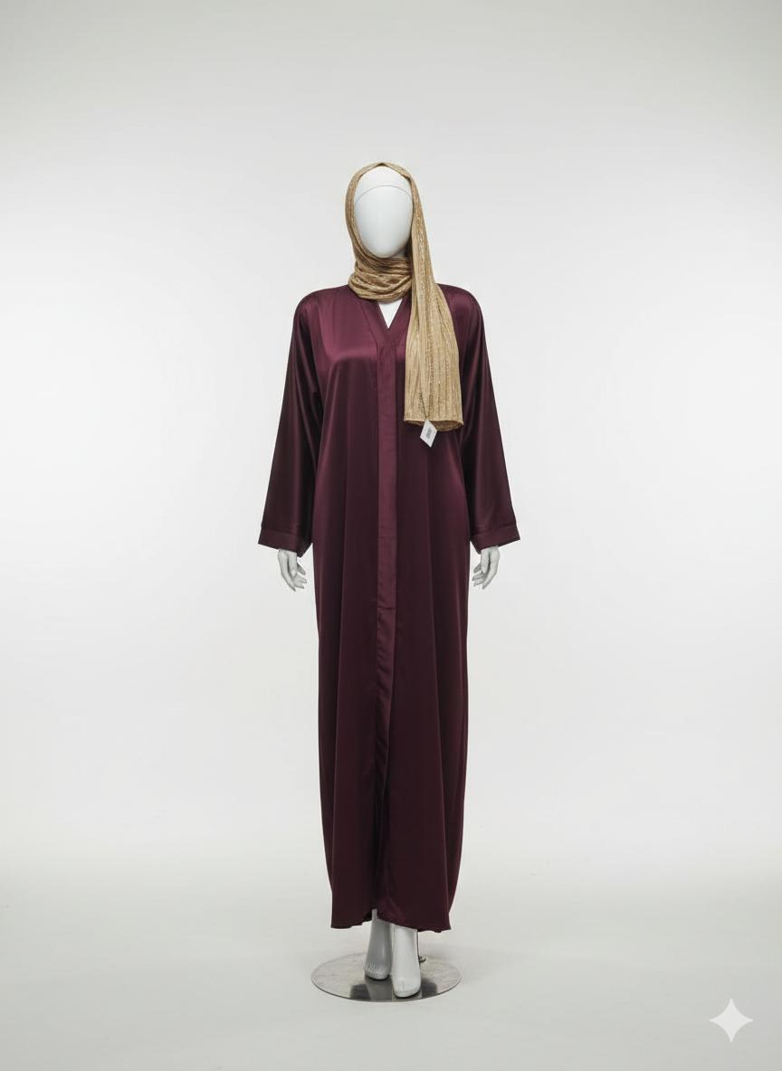 Purple Abaya Front Open