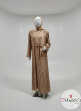 Light Brown Maxi Abaya (Hand Work Embroidery)