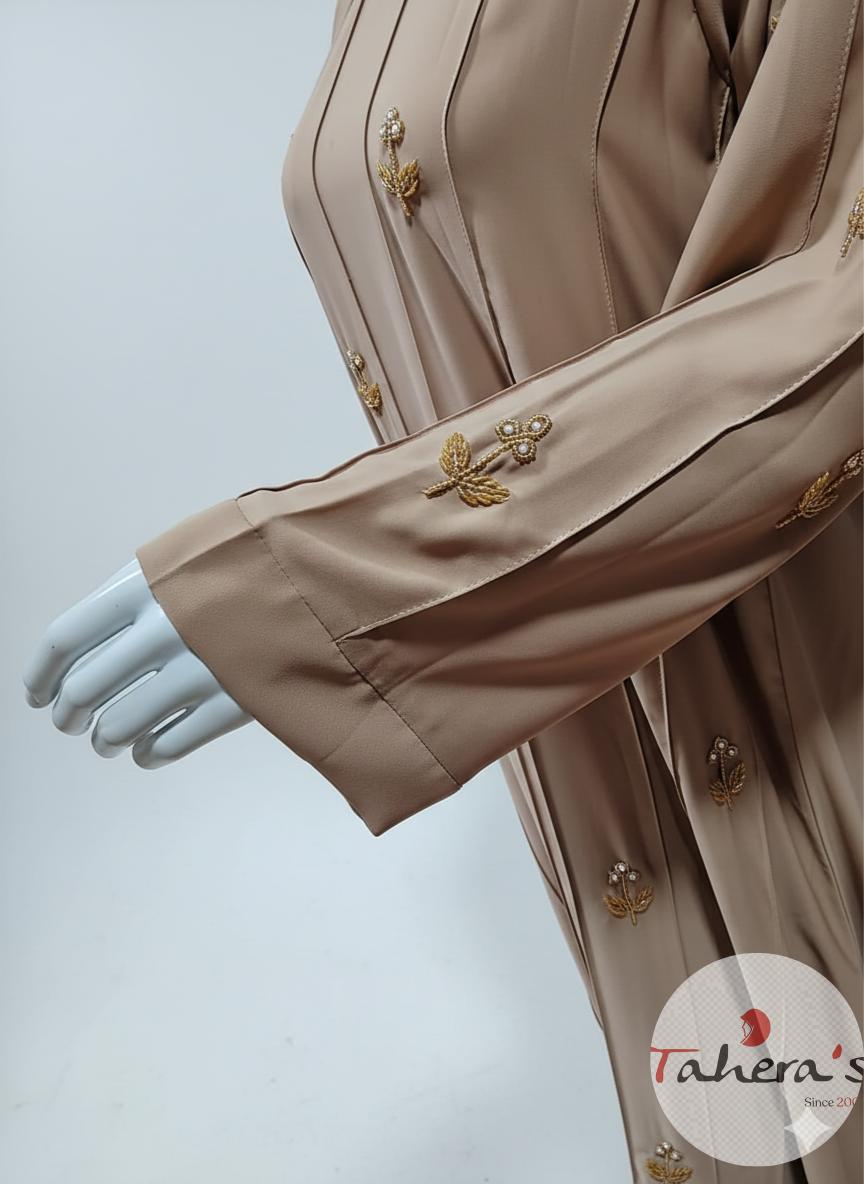 Light Brown Maxi Abaya (Hand Work Embroidery)