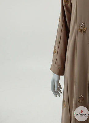 Light Brown Maxi Abaya (Hand Work Embroidery)